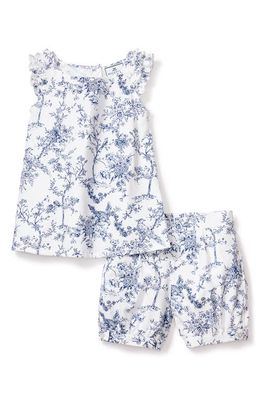 Petite Plume Kids' Timeless Toile Amelie Two-Piece Short Pajamas in White