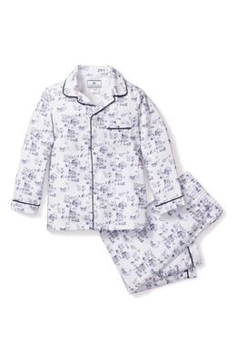 Petite Plume Kids' Winter Vignette Two-Piece Pajamas in Blue