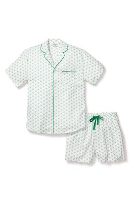 Petite Plume Match Point Cotton Short Pajamas in Green