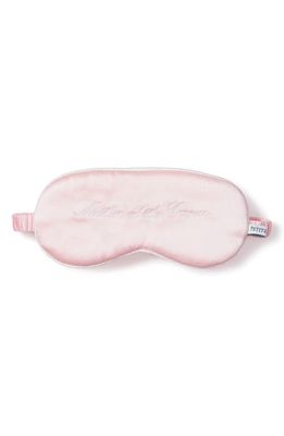 Petite Plume Mother of the Groom Embroidered Silk Sleep Mask in Pink