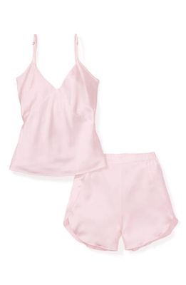 Petite Plume Mulberry Silk Short Pajamas in Pink