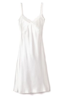 Petite Plume Silk Chemise in White