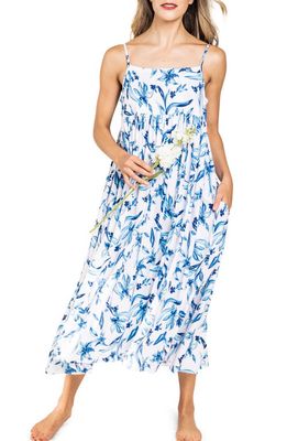 Petite Plume Songs of Santorini Camille Floral Nightgown in Blue