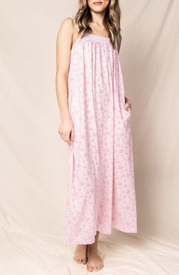 Petite Plume Sussex Camille Pima Cotton Nightgown in Pink