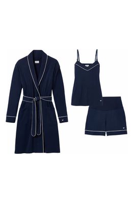Petite Plume The Must Have 3-Piece Cotton Maternity Set in Navy