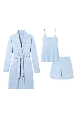 Petite Plume The Must Have 3-Piece Cotton Maternity Set in Periwinkle