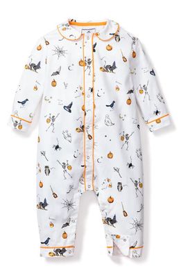 Petite Plume Trick or Treat Halloween One-Piece Pajamas in White