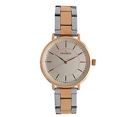 Peugeot Woman's Two-Tone Bracelet Watch