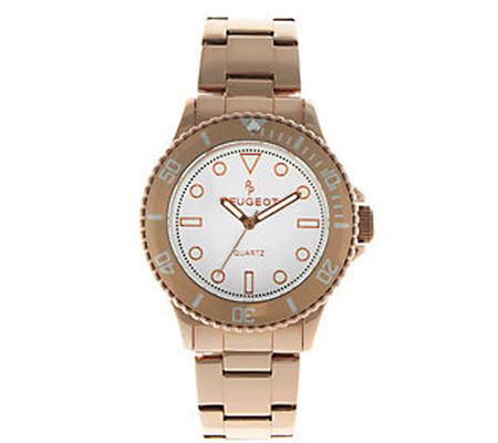 Peugeot Women's Rosetone Ratchet Bezel Watch