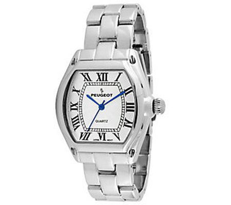 Peugeot Women's Silvertone Roman Numeral Bracel et Watch