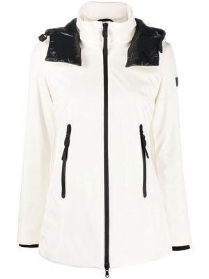 Peuterey contrast-trim raincoat - White