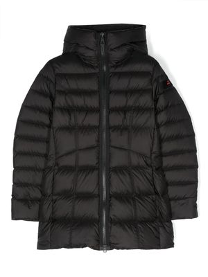 Peuterey kids hooded quilted padded jacket - Black