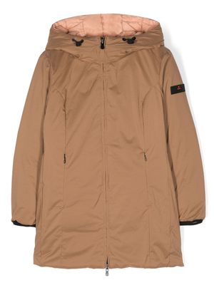 Peuterey kids hooded reversible padded coat - Brown