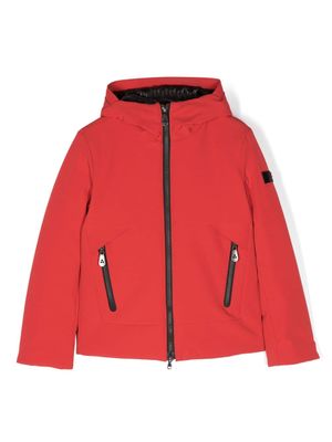 Peuterey kids logo-appliqué padded jacket - Red