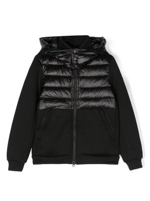 Peuterey kids logo-appliqué panelled padded jacket - Black
