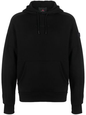 Peuterey logo-embroidered drawstring hoodie - Black