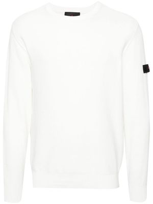 Peuterey logo-patch cotton jumper - White