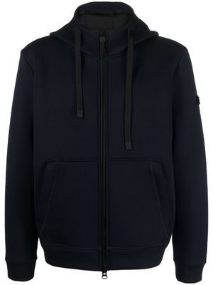 Peuterey logo-patch hooded jacket - Blue