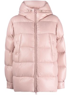 Peuterey logo-patch quilted jacket - Pink