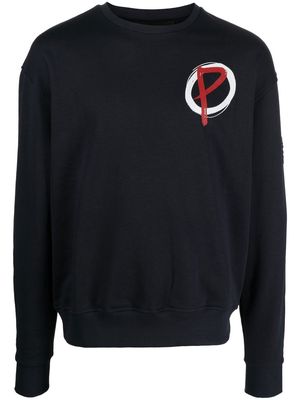 Peuterey logo-print long-sleeve sweatshirt - Blue
