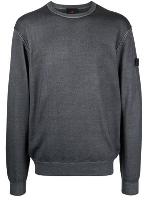 Peuterey patch-detail fine-knit jumper - Grey