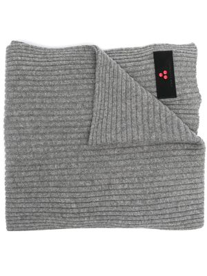 Peuterey rib-knit scarf - Grey