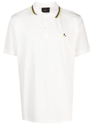 Peuterey stripe-detail polo shirt - White