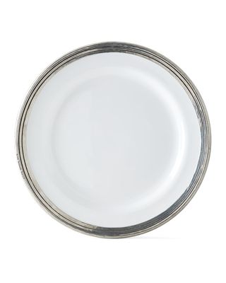 Pewter and Ceramic Dinner Plate