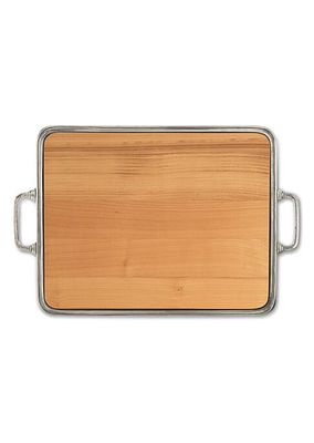 Pewter & Cherry Wood Cheese Tray