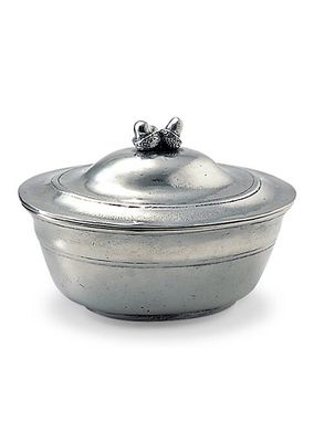 Pewter Lidded Acorn Bowl