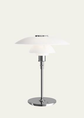 PH 4-3 High Lustre Chrome-Plated Glass Table Lamp