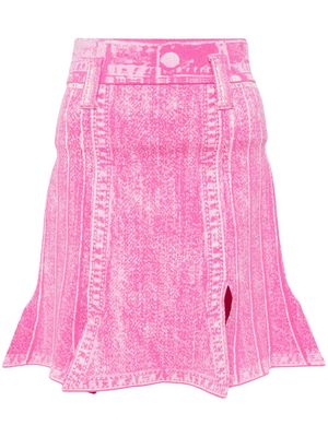 PH5 denim-print high-rise skirt - Pink