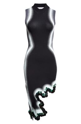 PH5 Lila Wavy Hem Sleeveless Knit Dress in Black