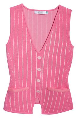PH5 Marigold Denim Print Sweater Vest in Pink