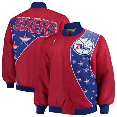 Philadelphia 76ers Mitchell & Ness Hardwood Classics Big & Tall Authentic Warm-Up Jacket - Red