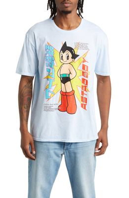 Philcos Astro Boy Cotton Graphic T-Shirt in Blue Pigment