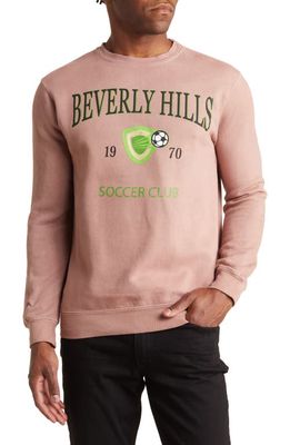 Philcos Beverly Hills Soccer Club Long Sleeve Sweatshirt in Pink Wash