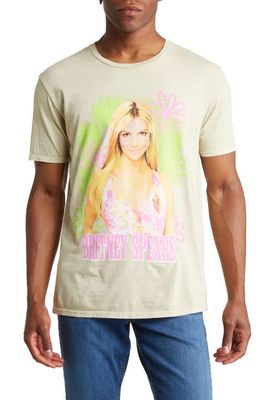 Philcos Britney Spears Floral Cotton Graphic T-Shirt in Natural Pigment