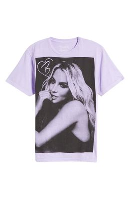 Philcos Britney Spears Heart Cotton Graphic T-Shirt in Lavender Pigment
