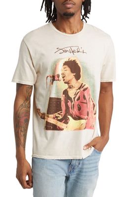Philcos Hendrix Singing Graphic T-Shirt in Ivory Pigment
