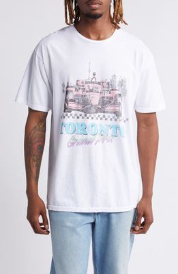 Philcos Indy Toronto Grand Prix Graphic T-Shirt in Off White Pigment 