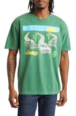 Philcos Jeep Herd Graphic T-Shirt in Green Pigment