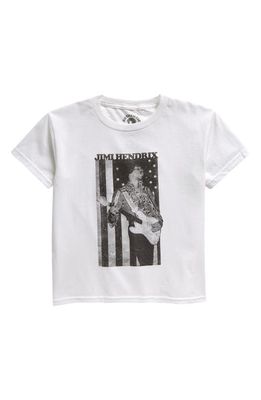 Philcos Kids' Jimi Hendrix Flag Graphic T-Shirt in White