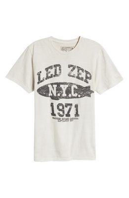 Philcos Led Zeppelin NYC Blimp Cotton Graphic T-Shirt in Sand