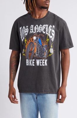 Philcos Los Angeles Bike Week Graphic T-Shirt in Black Pigment 