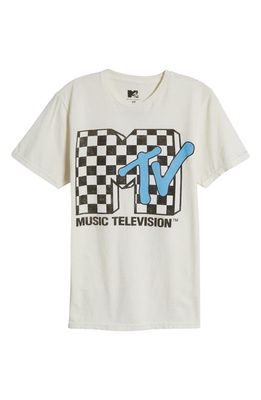 Philcos MTV Check Graphic T-Shirt in Natural Pigment