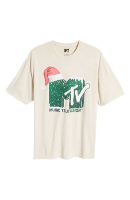 Philcos MTV Holiday Graphic T-Shirt in Sand Pigment