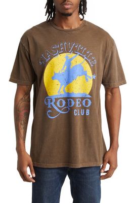 Philcos Nashville Rodeo Club Graphic T-Shirt in Brown Pigment