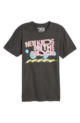 Philcos New Kids on the Block Cotton Graphic T-Shirt in Black Pigment