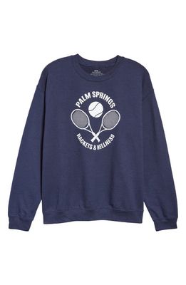 Philcos Palm Springs Tennis Club Graphic Sweatshirt in Navy